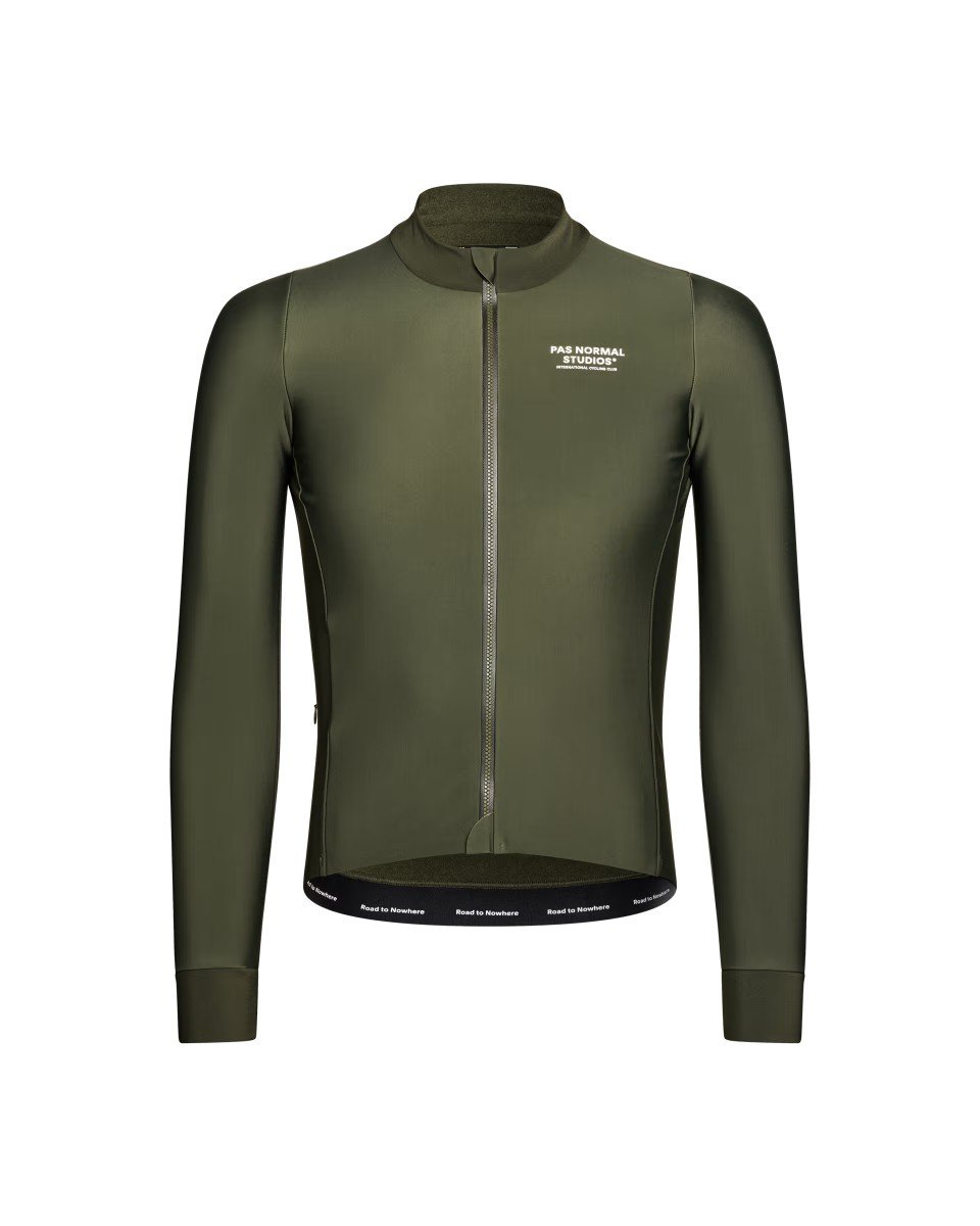 Men's Mechanism Thermal Long Sleeve Jersey - Dark Olive - S
