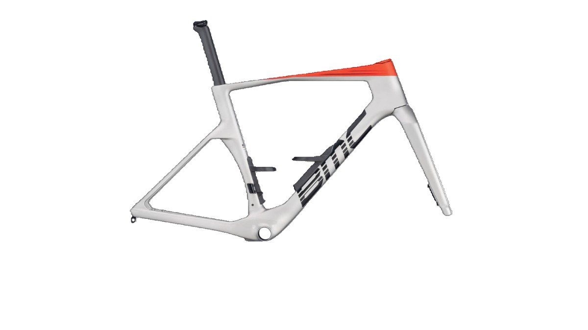 BMC Teammachine R 01 - Frameset - V1 - Spanje Arctic Silver / Neon Red 54cm 2025